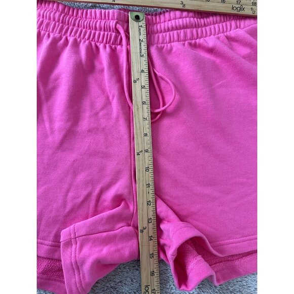 adidas Plus Size Essentials Linear Logo French Terry Shorts Women's 3X Pink New - Picture 6 of 13